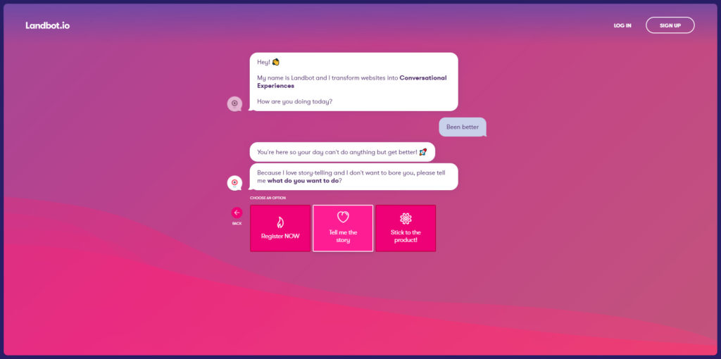 Landbot Homepage