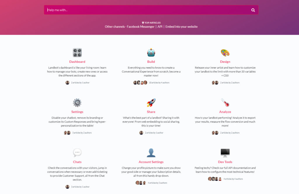 Landbot Knowledge base